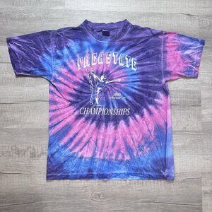 Vintage 90s 1997 YMCA Gymnastics State Championships Tie Dye T-Shirt Large